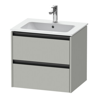 Duravit Meuble sous lavabo Ketho.2 61x48 cm, béton gris, 2 tiroirs, suspendu