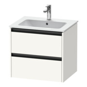Duravit Meuble sous lavabo Ketho.2 61x48 cm, blanc mat, 2 tiroirs, suspendu