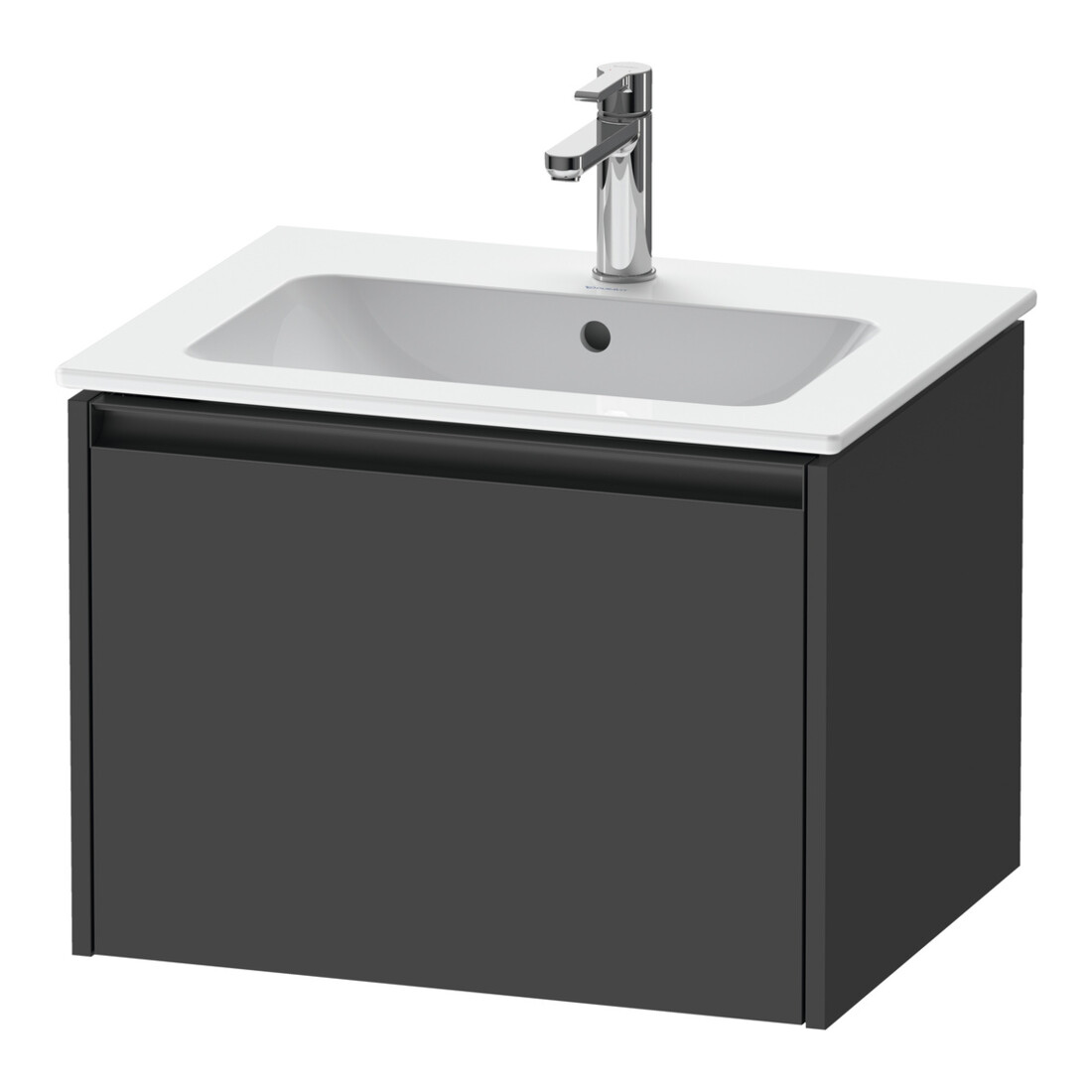 Duravit Meuble sous lavabo Ketho.2 61x48 cm, graph ma, 1 tiroir, suspendu