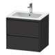 Duravit Meuble sous-lavabo Ketho.2 61x48 cm, graphite mat, 2 tiroirs, suspendu-1