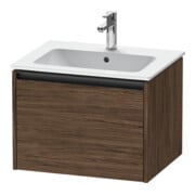 Duravit Meuble sous-lavabo Ketho.2 61x48 cm, noyer foncé, 1 tiroir, suspendu