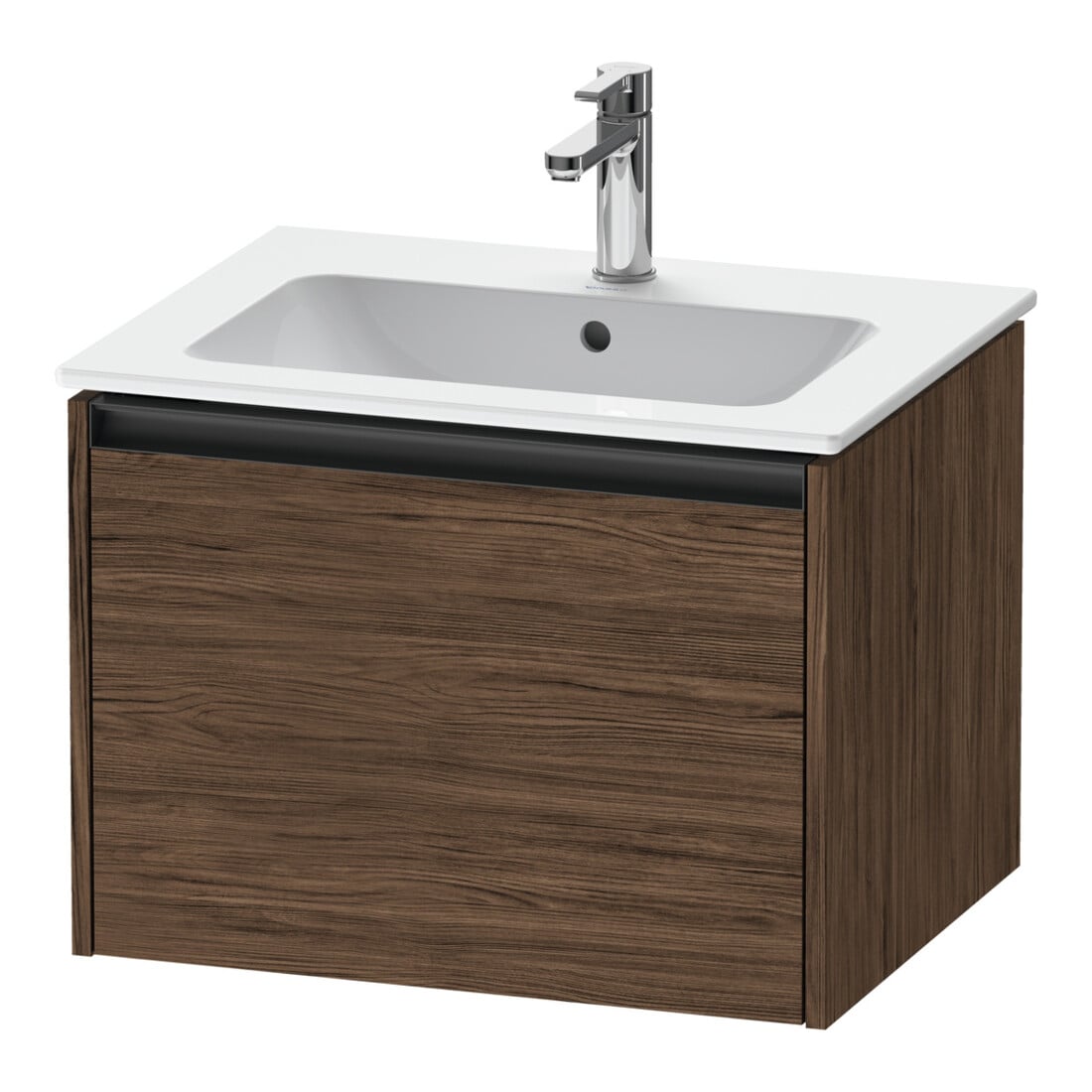 Duravit Meuble sous-lavabo Ketho.2 61x48 cm, noyer foncé, 1 tiroir, suspendu
