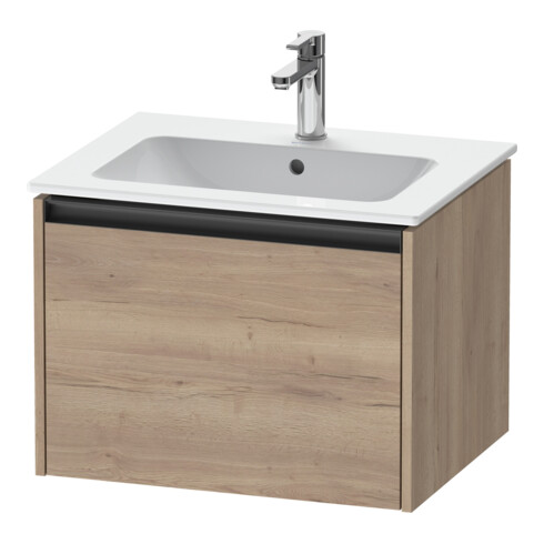 Duravit Meuble sous-lavabo Ketho.2 61x48 cm, œuf marbré, 1 tiroir, suspendu