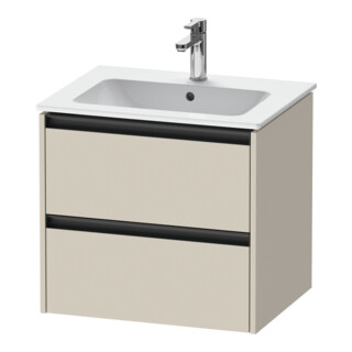 Duravit Meuble sous-lavabo Ketho.2 61x48 cm, tau mat, 2 tiroirs, suspendu