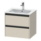 Duravit Meuble sous-lavabo Ketho.2 61x48 cm, tau mat, 2 tiroirs, suspendu-1