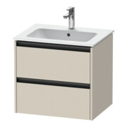 Duravit Meuble sous-lavabo Ketho.2 61x48 cm, tau mat, 2 tiroirs, suspendu
