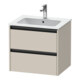 Duravit Meuble sous-lavabo Ketho.2 61x48 cm, taupe, 2 tiroirs, suspendu-1