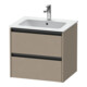 Duravit Meuble sous lavabo Ketho.2 61x48cm, beige, 2 tiroirs, suspendu-1