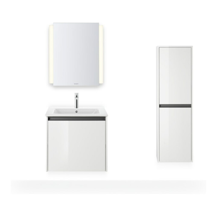Duravit Meuble sous-lavabo Ketho.2 61x48cm, blanc brillant, 1 tiroir, suspendu