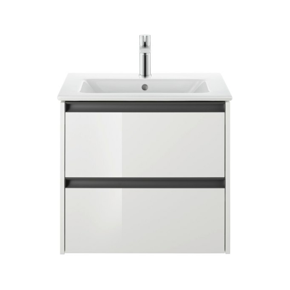 Duravit Meuble sous-lavabo Ketho.2 61x48cm, blanc brillant, 2 tiroirs, suspendu