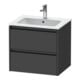 Duravit Meuble sous lavabo Ketho.2 61x48cm, graphite mat, 2 tiroirs, suspendu-1