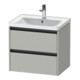 Duravit Meuble sous lavabo Ketho.2 63,4x45,5 cm, béton gris, 2 tiroirs, suspendu-1