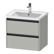 Duravit Meuble sous lavabo Ketho.2 63,4x45,5 cm, béton gris, 2 tiroirs, suspendu