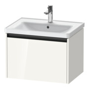 Duravit Meuble sous-lavabo Ketho.2 63,4x45,5 cm, blanc brillant, 1 tiroir, suspendu