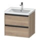 Duravit Meuble sous-lavabo Ketho.2 63,4x45,5 cm, œuf marbré, 2 tiroirs, suspendu-1