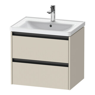 Duravit Meuble sous lavabo Ketho.2 63,4x45,5 cm, Tau mat, 2 tiroirs, suspendu
