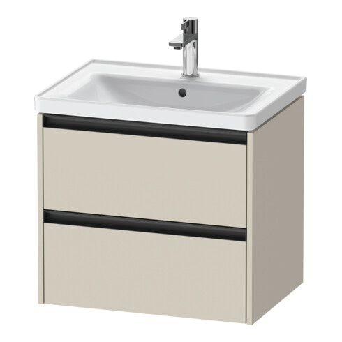 Duravit Meuble sous lavabo Ketho.2 63,4x45,5 cm, Tau mat, 2 tiroirs, suspendu