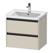 Duravit Meuble sous lavabo Ketho.2 63,4x45,5 cm, Tau mat, 2 tiroirs, suspendu