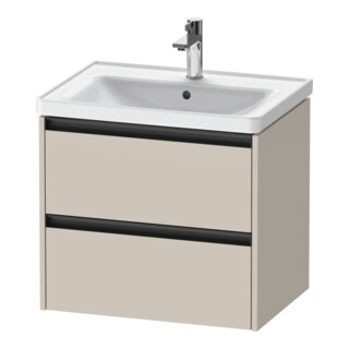 Duravit Meuble sous-lavabo Ketho.2 63,4x45,5 cm, taupe, 2 tiroirs, suspendu