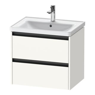 Duravit Meuble sous lavabo Ketho.2 63,4x45,5cm, blanc mat, 2 tiroirs, suspendu