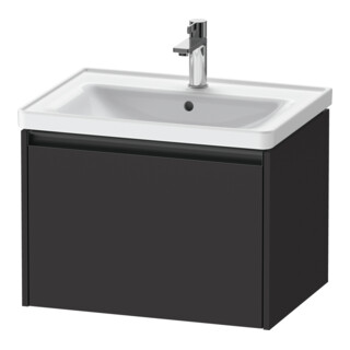 Duravit Meuble sous lavabo Ketho.2 63,4x45,5cm, graphite mat, 1 tiroir, suspendu
