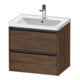 Duravit Meuble sous lavabo Ketho.2 63,4x45,5cm, noyer foncé, 2 tiroirs, suspendu-1