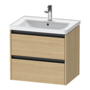 Duravit Meuble sous lavabo Ketho.2 63,4x45,5cm, œuf naturel, 2 tiroirs, suspendu