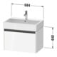 Duravit Meuble sous-lavabo Ketho.2 68,4x46 cm, béton gris, 1 tiroir, suspendu-3