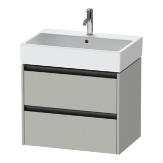 Duravit Meuble sous-lavabo Ketho.2 68,4x46 cm, béton gris, 2 tiroirs, suspendu