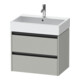 Duravit Meuble sous-lavabo Ketho.2 68,4x46 cm, béton gris, 2 tiroirs, suspendu-1