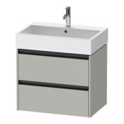 Duravit Meuble sous-lavabo Ketho.2 68,4x46 cm, béton gris, 2 tiroirs, suspendu