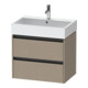 Duravit Meuble sous-lavabo Ketho.2 68,4x46 cm, chêne, 2 tiroirs, suspendu-1