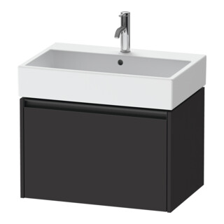 Duravit Meuble sous lavabo Ketho.2 68,4x46 cm, graphite mat, 1 tiroir, suspendu