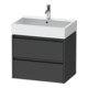 Duravit Meuble sous-lavabo Ketho.2 68,4x46 cm, graphite mat, 2 tiroirs, suspendu-1