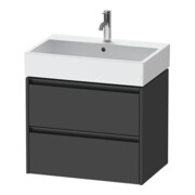 Duravit Meuble sous-lavabo Ketho.2 68,4x46 cm, graphite mat, 2 tiroirs, suspendu