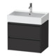 Duravit Meuble sous lavabo Ketho.2 68,4x46 cm, graphite mat, 2 tiroirs, suspendu-1