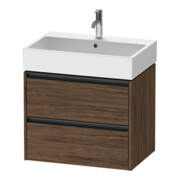 Duravit Meuble sous lavabo Ketho.2 68,4x46 cm, noyer foncé, 2 tiroirs, suspendu