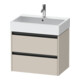 Duravit Meuble sous lavabo Ketho.2 68,4x46 cm, Taupe mat, 2 tiroirs, suspendu-1