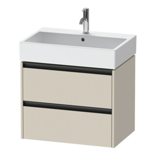 Duravit Meuble sous-lavabo Ketho.2 68,4x46 cm, taupe mat, 2 tiroirs, suspendu