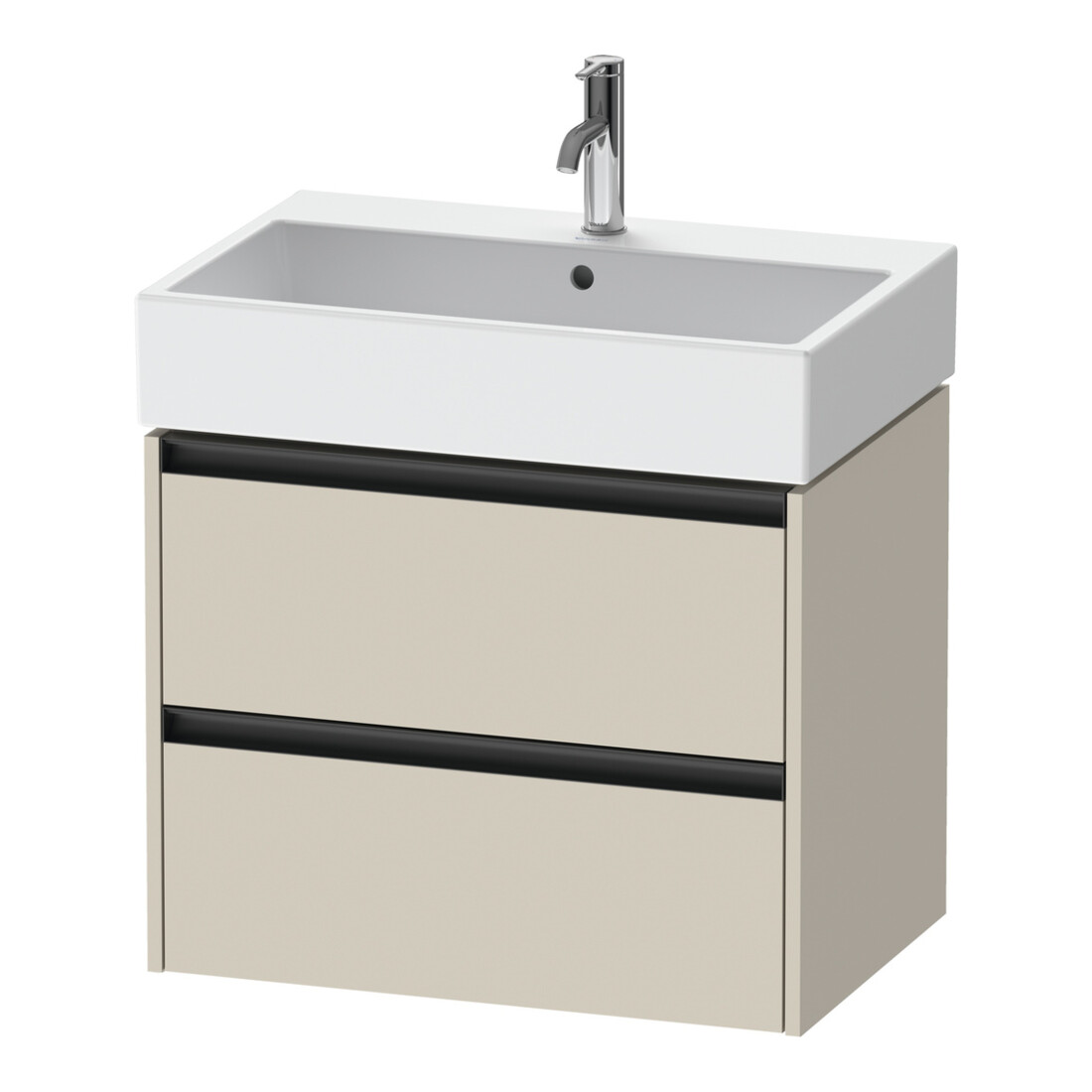 Duravit Meuble sous-lavabo Ketho.2 68,4x46 cm, taupe mat, 2 tiroirs, suspendu