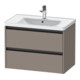 Duravit Meuble sous-lavabo Ketho.2 78,4x45,5 cm, bas. mat, 2 tiroirs, suspendu-1