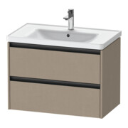 Duravit Meuble sous lavabo Ketho.2 78,4x45,5 cm, blanc mat, 2 tiroirs, suspendu-1