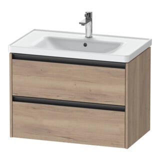 Duravit Meuble sous lavabo Ketho.2 78,4x45,5 cm, blanc œuf, 2 tiroirs, suspendu