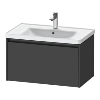 Duravit Meuble sous lavabo Ketho.2 78,4x45,5 cm, graphite mat, 1 tiroir, suspendu
