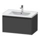 Duravit Meuble sous lavabo Ketho.2 78,4x45,5 cm, graphite mat, 1 tiroir, suspendu-1