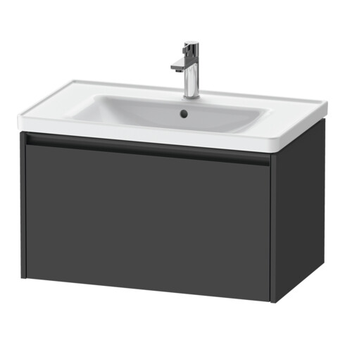Duravit Meuble sous lavabo Ketho.2 78,4x45,5 cm, graphite mat, 1 tiroir, suspendu