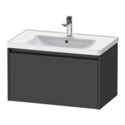 Duravit Meuble sous lavabo Ketho.2 78,4x45,5 cm, graphite mat, 1 tiroir, suspendu