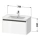 Duravit Meuble sous lavabo Ketho.2 78,4x45,5 cm, graphite mat, 1 tiroir, suspendu-3