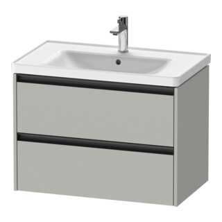 Duravit Meuble sous lavabo Ketho.2 78,4x45,5 cm, gris béton, 2 tiroirs, suspendu