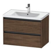 Duravit Meuble sous-lavabo Ketho.2 78,4x45,5 cm, noyer foncé, 2 tiroirs, suspendu